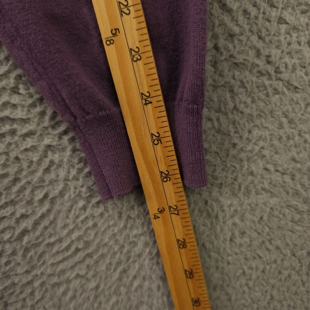 Brooks Brothers 346 Sweater Mens Large Purple Cashmere Cotton Crew Neck Pullover